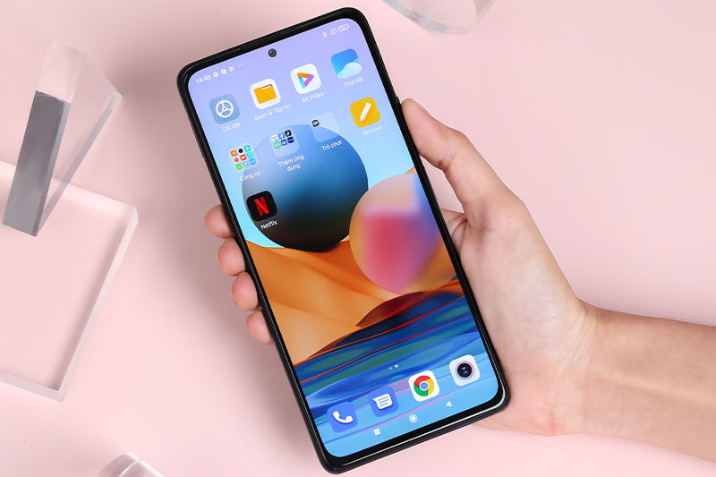 Khung Redmi Note 10 Pro được l&agrave;m từ kim loại